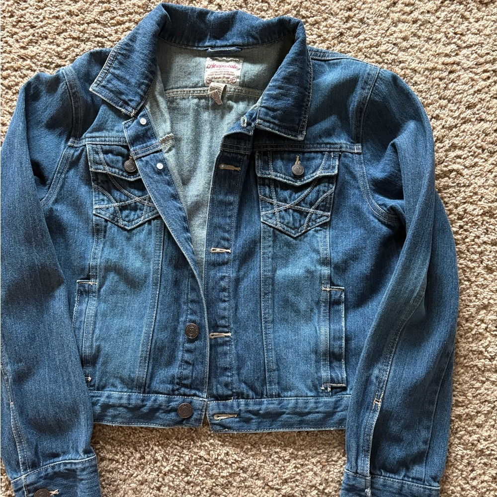 Aeropostale Denim Jacket in Medium Blue Wash